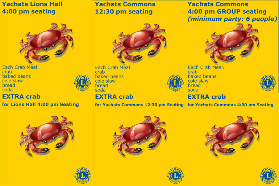 Yachats Lions Club - Crab Feed 2024 products