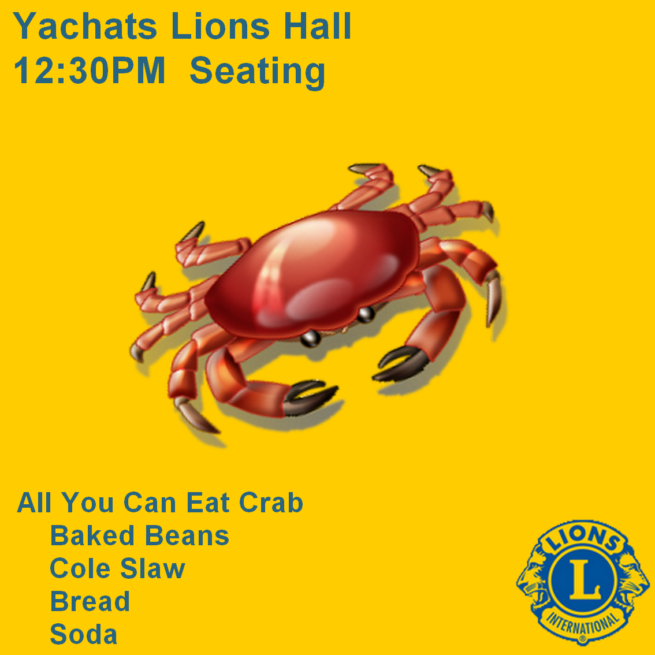 Yachats Lions Hall 12:30 pm Seating